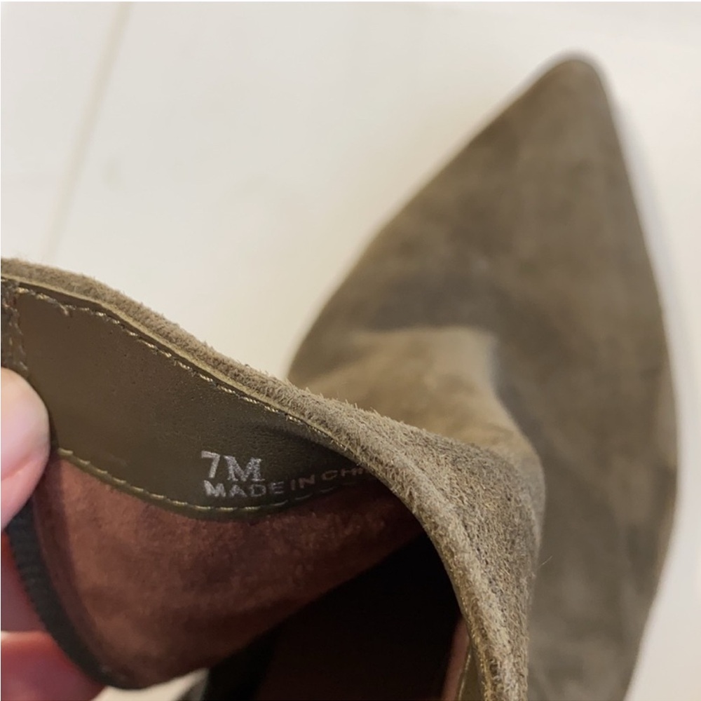 New Linea Paolo Sevilla II Suede Bootie Dark Olive 7 - Picture 7 of 7